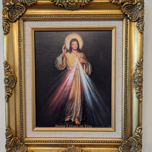 Divine Mercy Painting and Frame