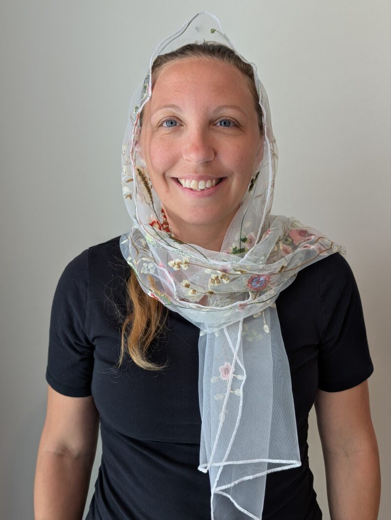 White Lace Veil for Allison